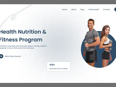 Fitness Website behance creative ui dribble fitness app ui fitness landing page gym website hero section homepage design landing page minimal ui modern design personal trainer website uiux web ui website design website sectoin wellness website workout website
