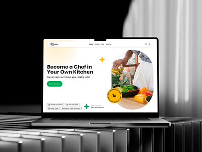 foodie - Website For Recipes Platform & Cooking Community ai clean design graphic design intuitive design modern layout ui ux web webdesign website