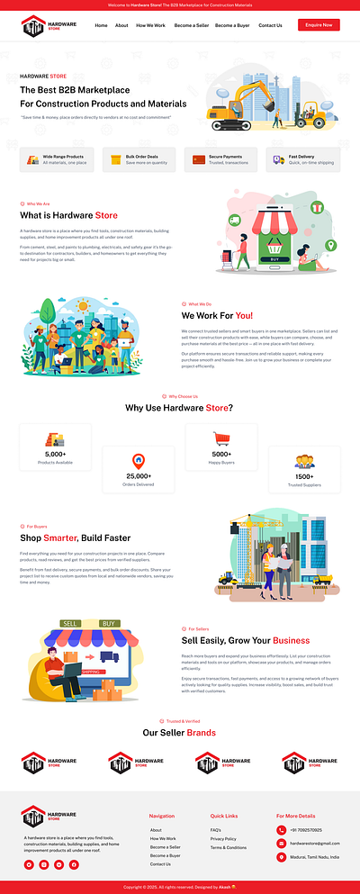 B2B Construction Marketplace Design app branding design graphic design illustration logo typography ui ux vector