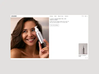 E-commerce website for eco-brand Ensome | Homepage branding design e commerce online shop ui ux web design