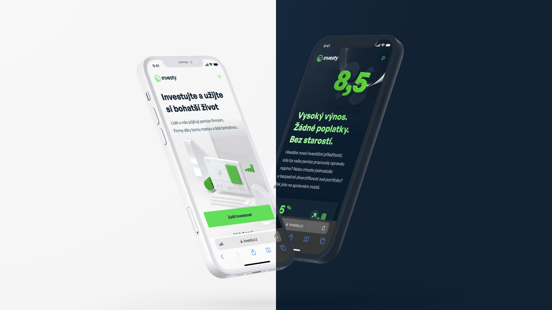 Investy: investment platform 3d branding crowdfunding design system investment platform ui ux