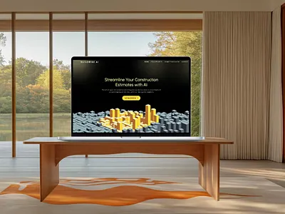 Smart Estimations with AI Calculator | Construction Website ai ai calculator ai estimation branding chatgpt constructionwebsite corporate digital tools illustration interactive ui landing page minimal modern web productivity tool trending ui ui design video header website website design