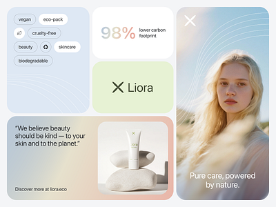 Liora – Beauty Brand Branding beauty branding design eco logo skincare ui uiux ux web web design website