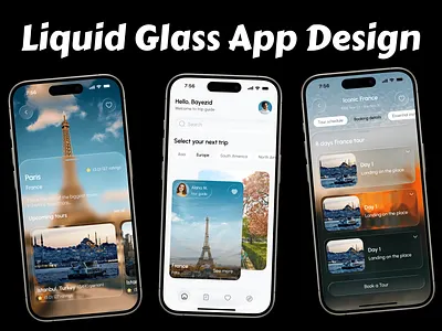 Liquid Glass Mobile App Design for ios app app design app ui design app ui ux figma ios design liquid glass mobile app design portfolio ui design ui ux design ux design