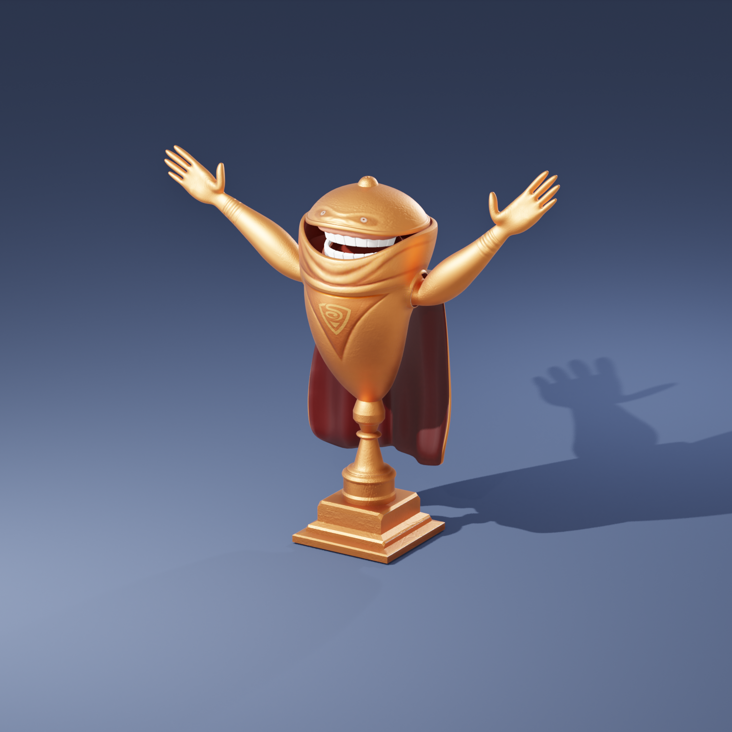 SuperChamp 3D character 3d 3dcharacter 3dcup 3dtrophy animation b3d cup trophy