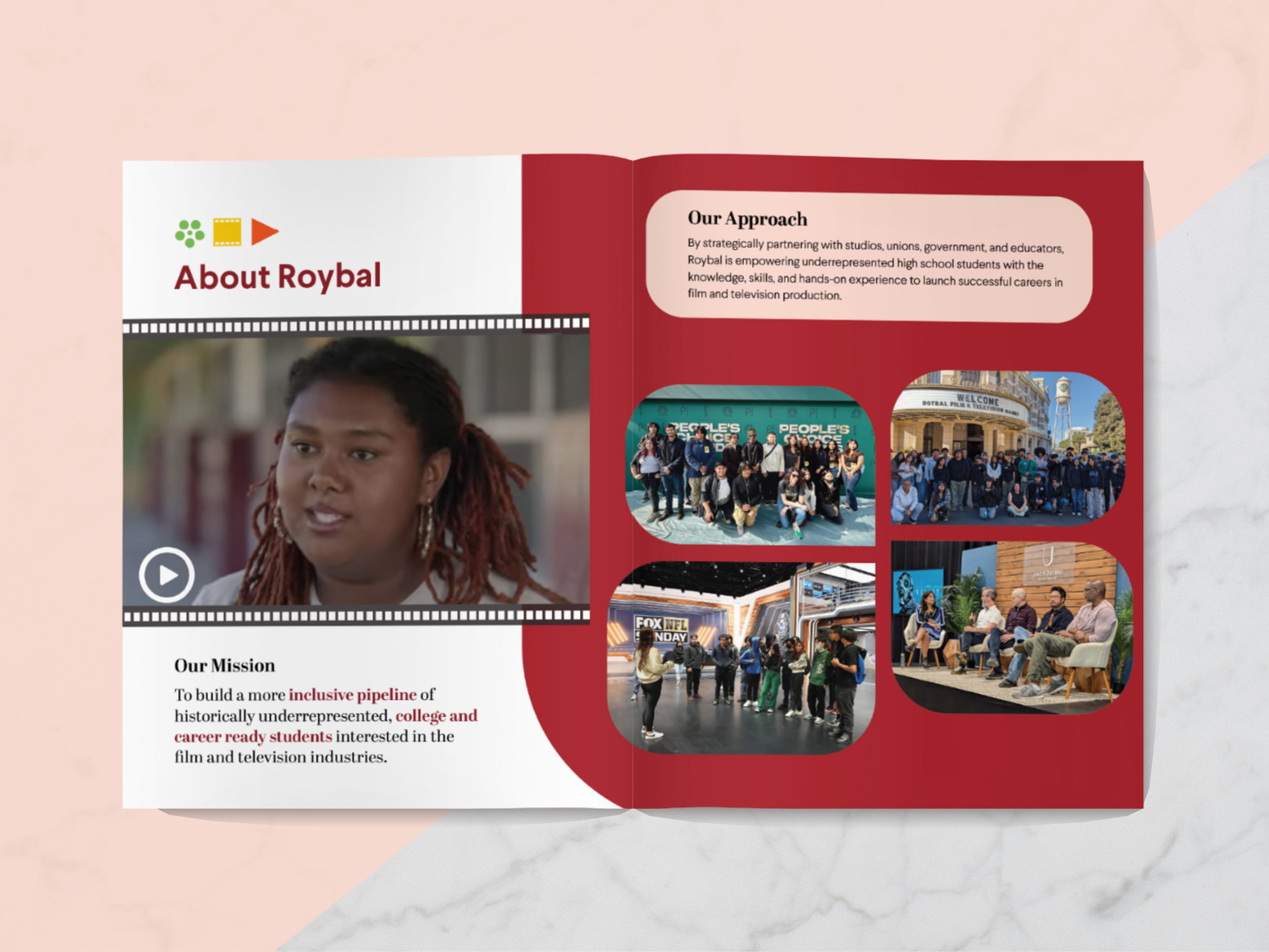 Annual Impact Report: Film & TV Production Education Nonprofit impact report storytelling visual design