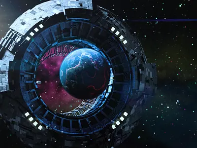 MagratheÅ 3d 42 adams douglas hg2g metaverse nft ordit planet space spaceship sun