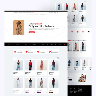 Fasano – Modern Fashion E-Commerce UX/UI Design branding dashboard designkast e commerce fashionecommerce fashionwebsite landing page landingpage modernui onlinestore shopui ui uiux uiux design websiteredesign