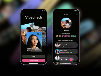 Vibecheck APP app capi creative graphic design ui uiux vibe vibe check video