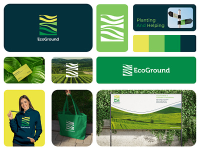 EcoGround - Logo and Brand identity advertising beverage packaging brand design brand identity branding design graphic design illustration logo ui
