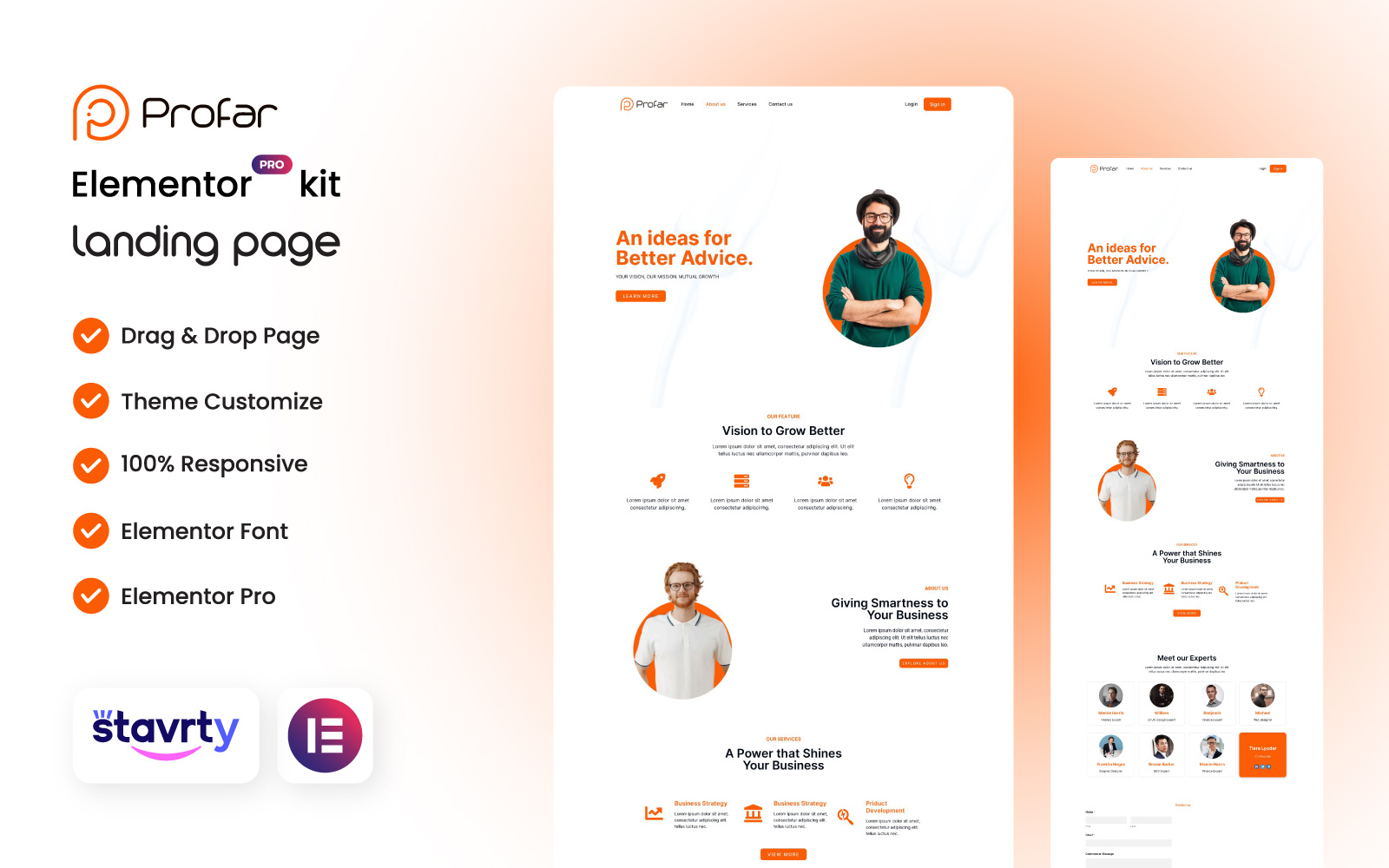 FREE Profar Landing Page Design branding free web graphic design landing page ui visual identity web web design