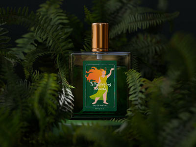 Whispering Woods - Perfume Mockup & Vector Illustration 3d 3d illustration 3d mockup beauty blender branding branding concept character illustration elegant illustration graphic design illustration mockup nature inspired packaging design perfume design vector illustration
