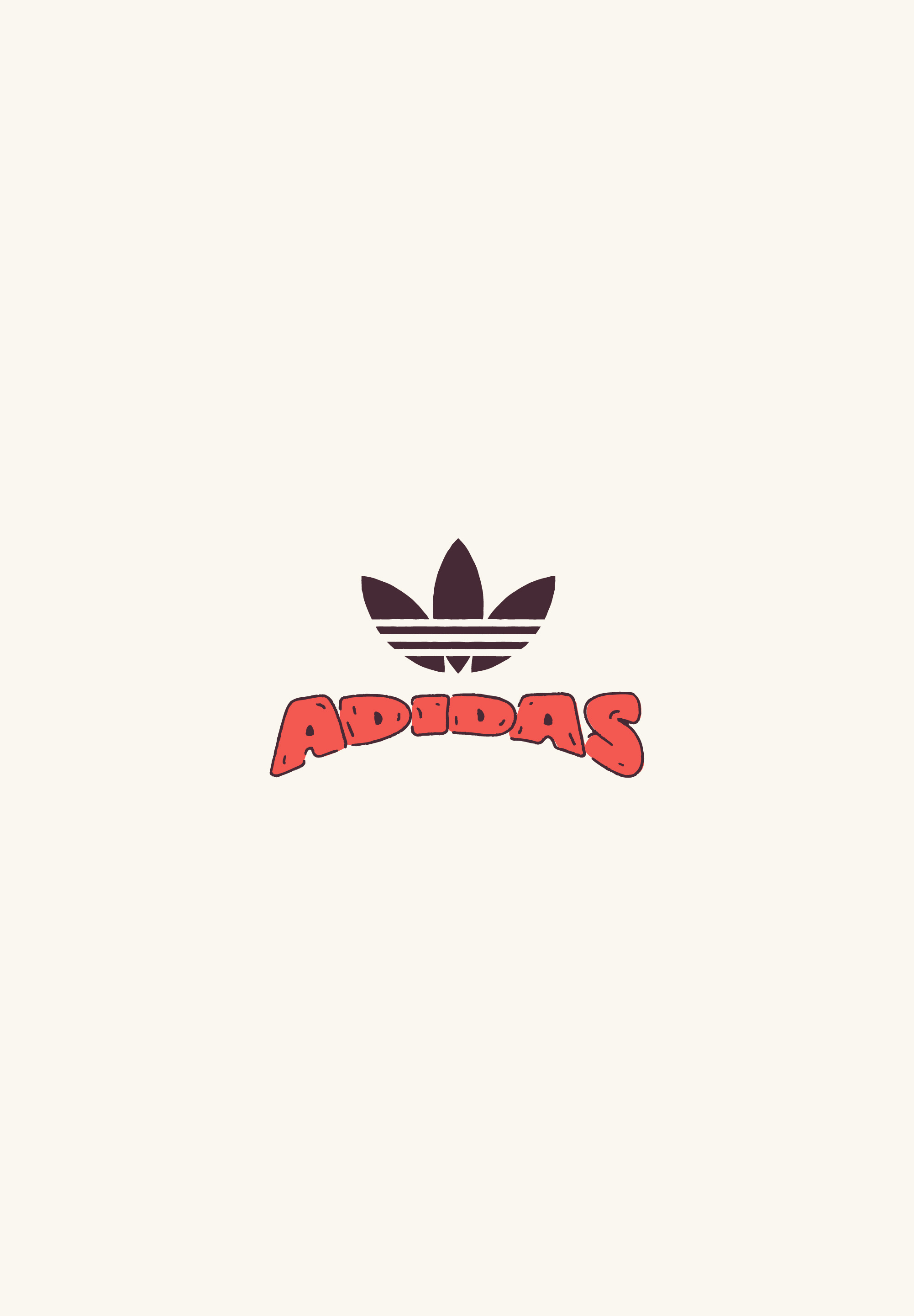 かわいいデザインロゴ adidas Originals Tシャツ 白T M