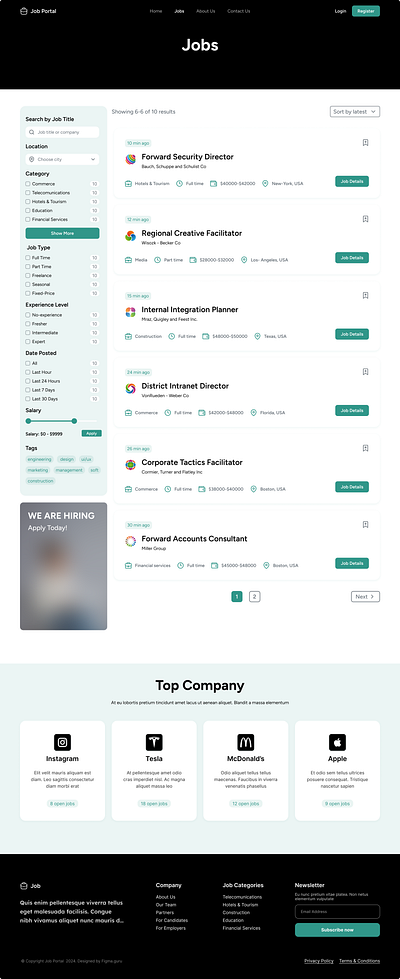 Job Portal-Job Board Website job board website job portal website wordpress website