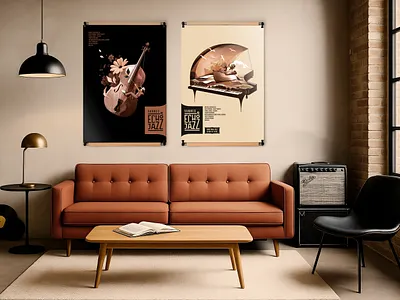 Echos Jazz posters illustration jazz music poster screenprint vector