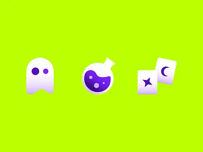 Spooky Szn ghost halloween icon illustration potion spooky tarot vector