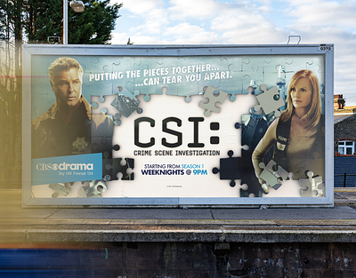 CBS CSI advertisng art direction graphic design out of home television