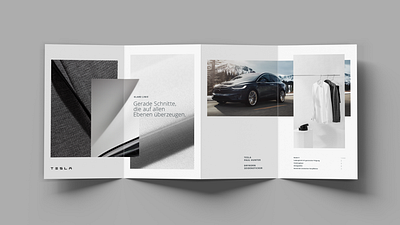 Outfittery & Tesla art direction automotive fashion graphic design layout luxury photography print design typography
