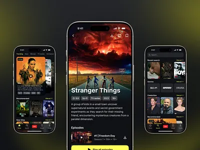 Movie & Series Streaming App ai animationapp content filmapp movieapp personalizedrecommendations seriesstreaming streamingapp tvshows ui design uiux userinterface ux design videoapp watchmovies