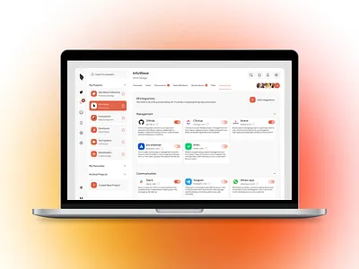 Project Management App design dribbble integrations projectmanagement teamwork ux uxdesign