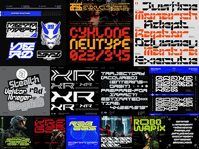 Cyberpunk & Futuristic Mecha Fonts cyberpunk font futuristic mecha robot scifi space tech techno technology typeface