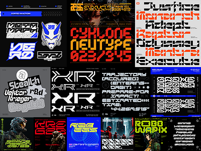 Cyberpunk & Futuristic Mecha Fonts cyberpunk font futuristic mecha robot scifi space tech techno technology typeface
