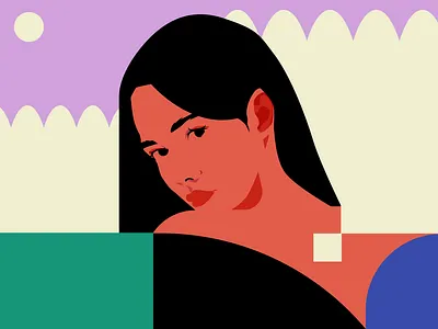 Beautiful girl abstract beauty comercial illustration composition cover design editorial editorial illustration graphic design illustration minimal portrait potrait illustration print vector vector illustration woman illustration woman potrait