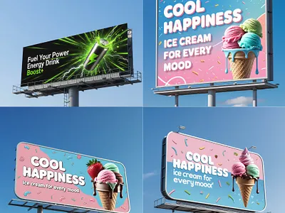 “Big ideas deserve bigger spaces 🏙️✨ #BillboardDesign” billboard design branding design flyer graphic design illustration logo poster design posters typography vector