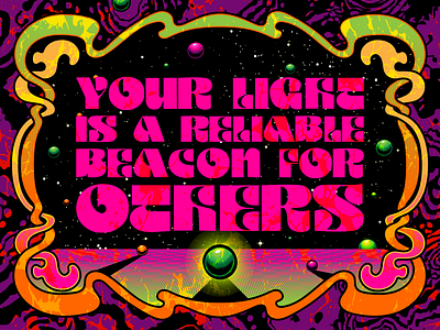 Keep shining design illustration psychedelic retro trippy type typography vector vintage