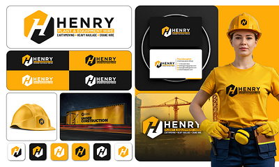 Henry Plant & Equipment Hire Logo Design branding business card envelop design graphic design logo stationery design