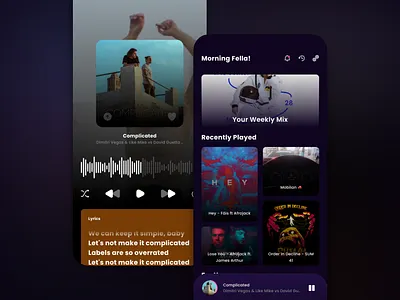 Musiic: Music Streaming App - University Assignment mobile mobile app music streaming ui university assignment ux