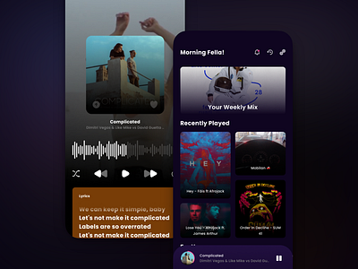 Musiic: Music Streaming App - University Assignment mobile mobile app music streaming ui university assignment ux