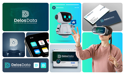 Delos Data Logo Branding ai logo brand identity brand identity design branding business card design corporet identity data logo delos data logo graphic design logo logo branding stationery stationery design unique logo