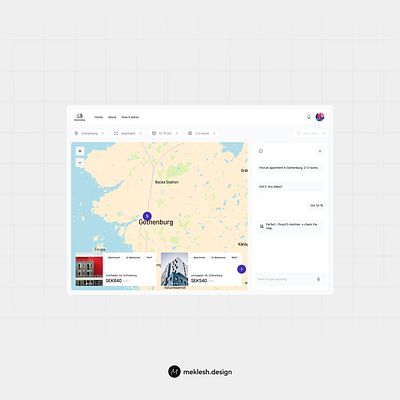AI-Powered Accommodation Finder ai design ui ux webapp