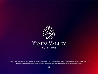 Yampa Valley Nutrition — Monogram Logo art brandidentity branding concept design freelancer graphic design healing illustration leaf logo logodesign logos nutrition photoshop socialmedia yampa