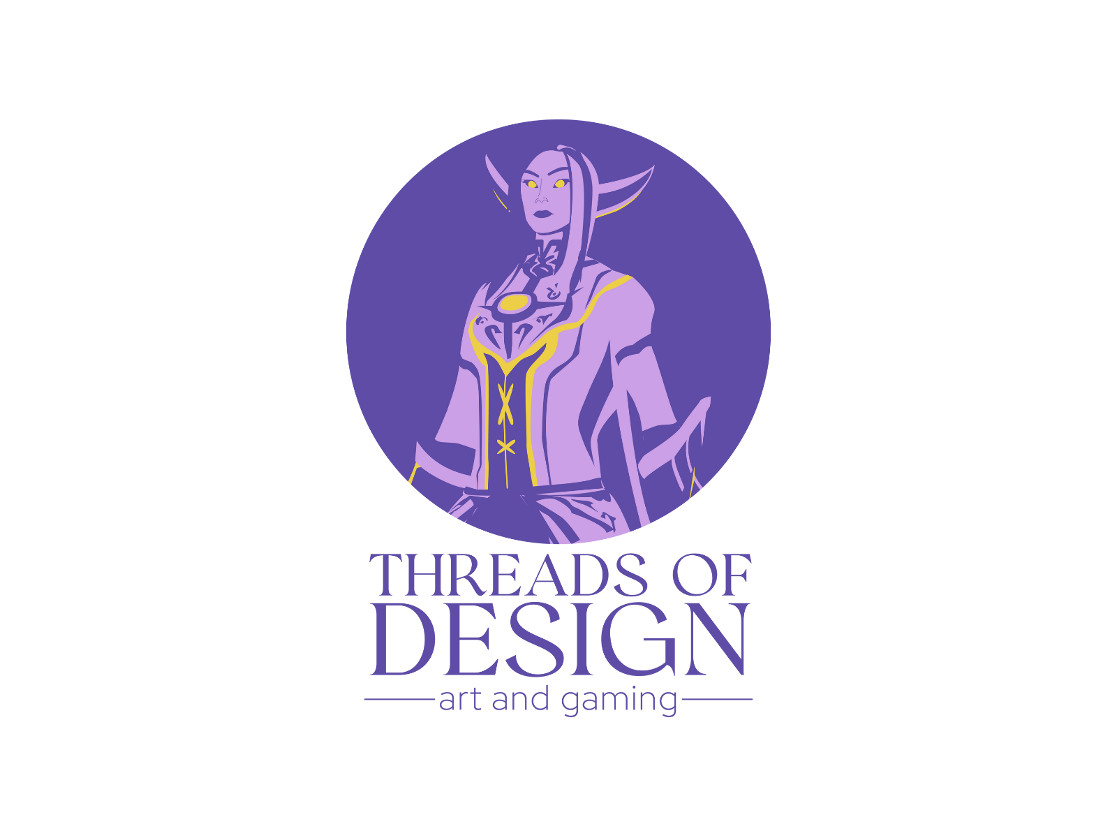 Threads of Design Art and Gaming Logo brand branding design gaming graphic design illustration logo logo mark streaming vector