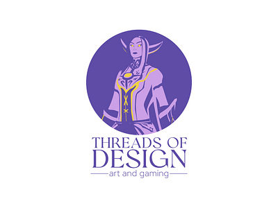 Threads of Design Art and Gaming Logo brand branding design gaming graphic design illustration logo logo mark streaming vector