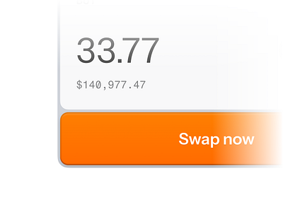 UI Button Close-up View branding button close up crypto currency design exchange flat graphic design minimal minimalism minimalist orange swap token view