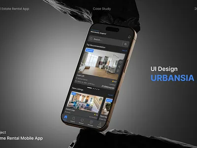 Urbansia - Real Estate Rental UX UI App app design design figma home rental house rental interaction design mobile app rental app ui ui design uiux user experience user interface