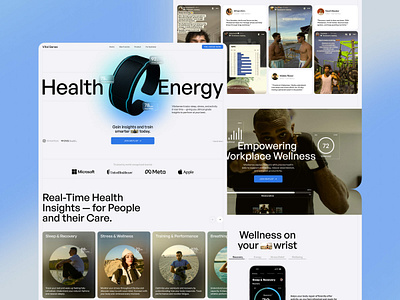 UI/UX Website for a Health-Tech Startup b2b clean interface company design healthtech landing page product ui