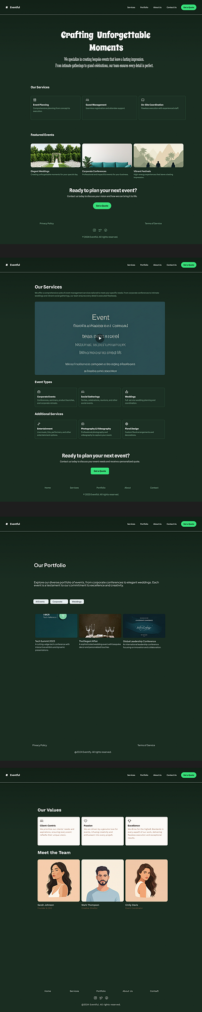 Eventful – Event Management Website UI/UX Design branding graphic design logo ui