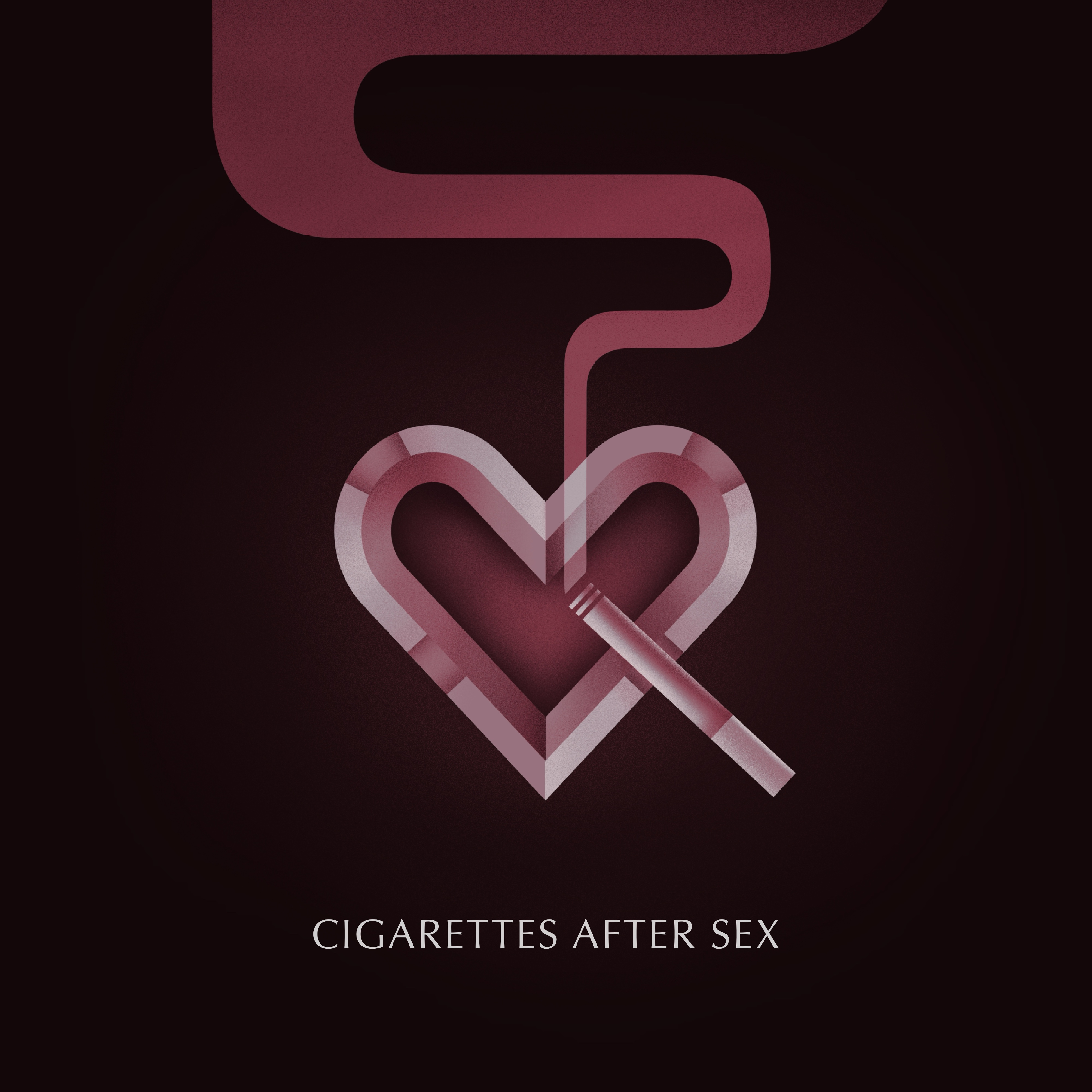 Cigarettes After Sex Vinyl Cover Design art band cigarette cover dark design editorial graphic graphic design heart illustration minimal music poster print smoke surreal vector vinyl