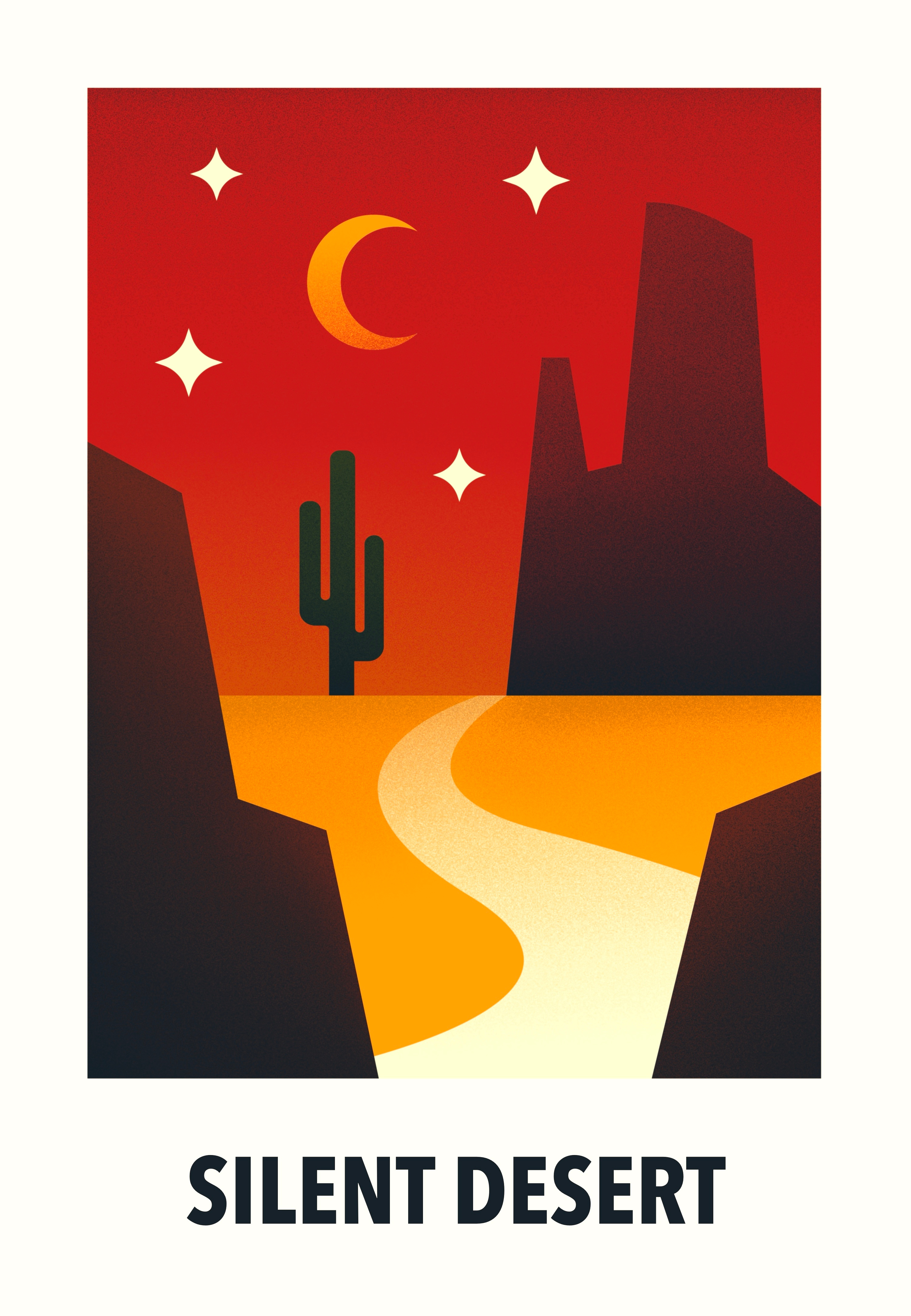 Dreamscapes Postcard Set art beach cactus card desert design editorial graphic design house illustration landscape minimal moon mountain palm postcard print vector view village