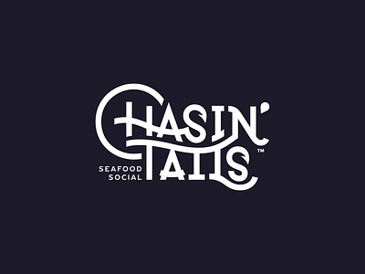 Chasin' Tails - Restaurant Rebranding Logo Design branding logo logo design restaurant restaurant logo seafood restaurant typography