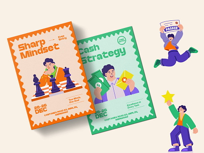 Success Illustration Art Set