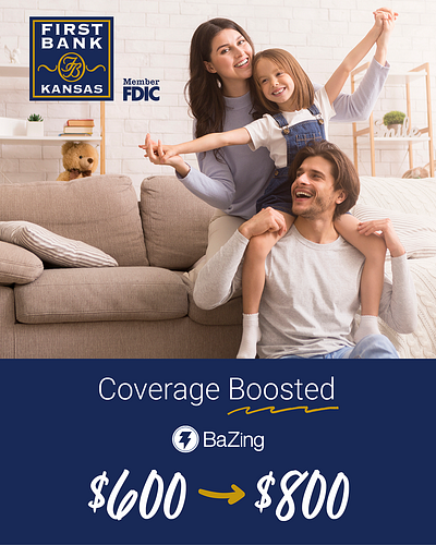 First Bank Kansas BaZing Social Media Graphics branding design graphic design graphics typography