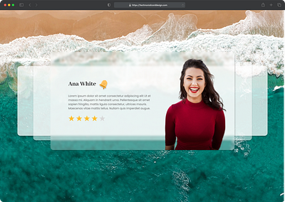 Minimal Testimonial Card UI Design animation application branding card design cards components dashboard ideation redesign saas ui uicard web webapplication