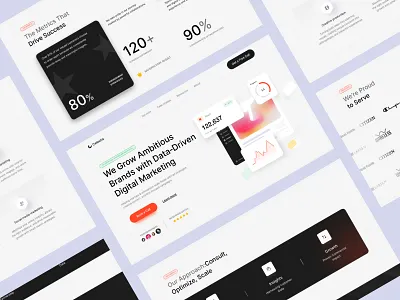 Digital marketing website home page agency website digital agency home page landing page marketing agency web design website website design