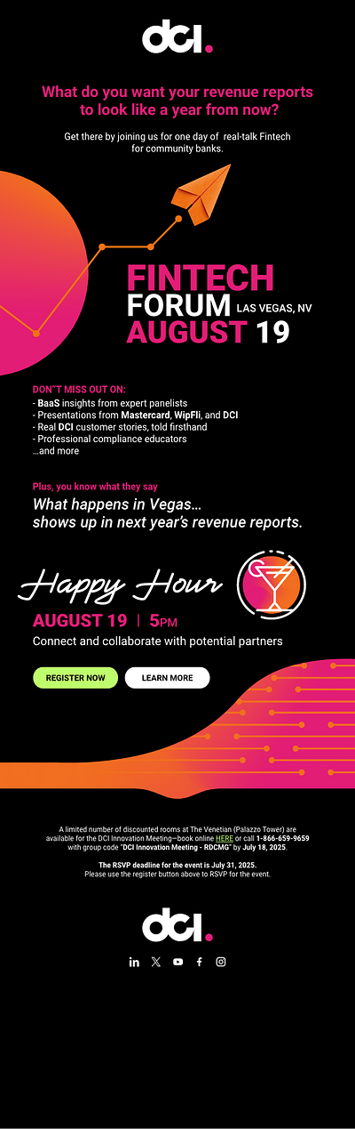 DCI Email Campaign FINTECH FORUM branding design graphic design typography