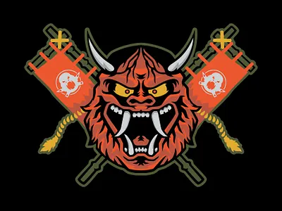 Oni Kong creepy demon hannya illustration japan monster oni theclinkroom vector